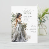 モダンボホグリーンユーカリ結婚カリの着物 招待状 (スタンド正面)