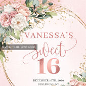 モダンボホピンクグリーンSweet 16ナプキン スタンダードカクテルナプキン