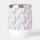 モダンボホフラワーパターンプラムホワイト (背面)