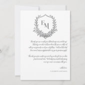 モダンボホモノグラム | 結婚式フォトサンクスギフト サンキューカード (裏面)