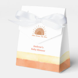 モダンボホ砂漠ここに息子の赤ちゃんシャワーが来る フェイバーボックス