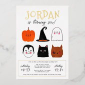モダンボーイのハロウィーンバースデーパーティー 箔招待状 (正面)