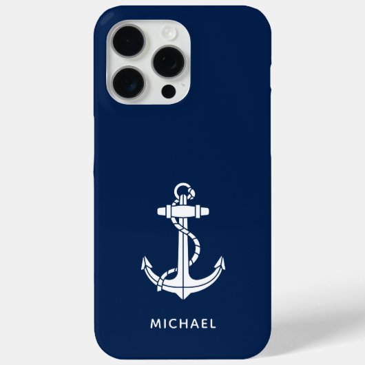 モダンボートアンカーミニマリストカスタムスワッグ Case-Mate iPhoneケース (裏面)