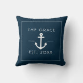 モダンボート航海の名Navy クッション (裏面)