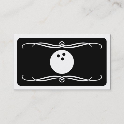 モダンボーリング（色をカスタマイズ可能） 名刺 (正面)