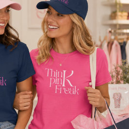 モダンボールドピンクフリークタイポグラフィ Tシャツ