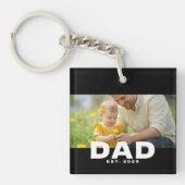 モダンボールドDad Established 写真 キーホルダー (正面)