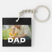 モダンボールドDad Established 写真 キーホルダー (裏面)