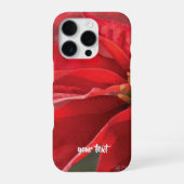 モダンポインセチア ハイポリフォンケース(カスタマイズ可能) iPhoneケース (裏面)