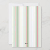 モダンポインセティアス赤と緑のクリスマスの写真 シーズンカード (裏面)