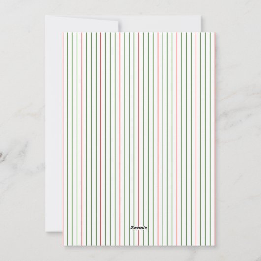 モダンポインセティアス赤と緑のクリスマスの写真 シーズンカード (裏面)