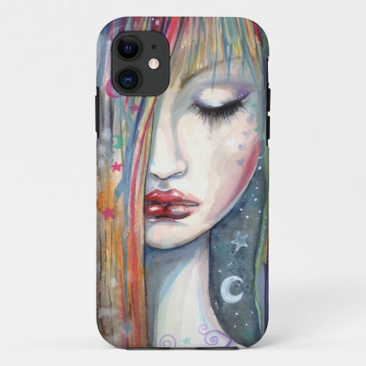 モダンポップアートの幻想的な眠り絵 Case-Mate iPhoneケース (裏面)