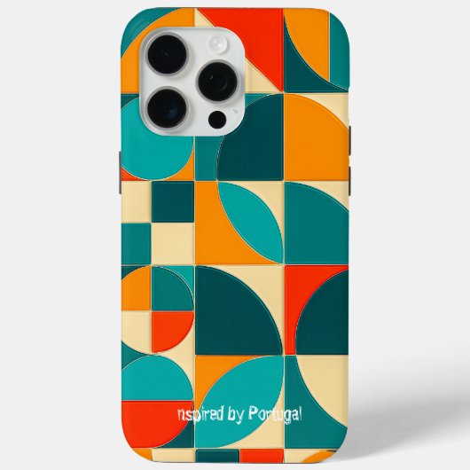 モダンポルトガル風アズレージョタイル柄iPhoneケース Case-Mate iPhoneケース (裏面)
