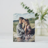 モダンポートレート写真日付はがきの変更 ポストカード (スタンド正面)