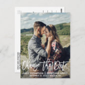 モダンポートレート写真日付はがきの変更 ポストカード (正面/裏面)