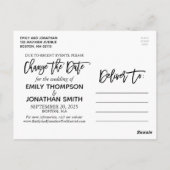 モダンポートレート写真日付はがきの変更 ポストカード (裏面)