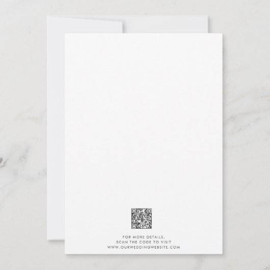 モダンポーミニマルトランドメインの結婚地図 招待状 (裏面)