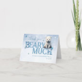モダンポーラーベアの冬 Bearly Wait サンキューカード (正面)