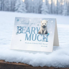 モダンポーラーベアの冬 Bearly Wait サンキューカード