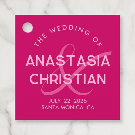 モダンマはっきりしたゼンタ結婚ン フェイバータグ (正面)