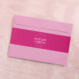 モダンマはっきりしたゼンタ結婚ン 招待状ベリーバンド