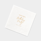 モダンマイルストーン大人の誕生日パーティー 箔ナプキン (左)