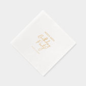 モダンマイルストーン大人の誕生日パーティー 箔ナプキン (右)