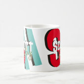 モダンマグとカはっきりしたラーモノグラム コーヒーマグカップ (中央)