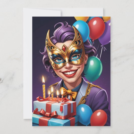 モダンマスカレード スイート16 招待状 (正面)