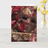 モダンマスクの誕生日 カード (黄色い花)