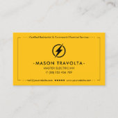 モダンマスター電気技師住宅イエロー 名刺 (正面)