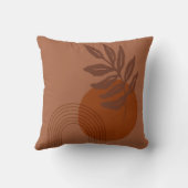 モダンマチスインスパイア抽象芸術図形テラコッタ クッション (裏面)