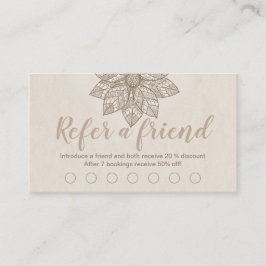 モダンマッサージセラピストスクリプト蓮の花 ロイヤリティカード