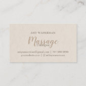 モダンマッサージセラピストスクリプト蓮の花 名刺 (裏面)
