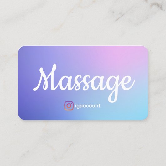 モダンマッサージセラピストホリスティックウェルネス 名刺 (裏面)