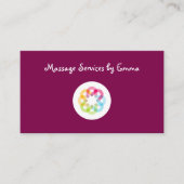 モダンマッサージセラピストロゴ名刺 名刺 (正面)