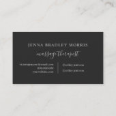 モダンマッサージセラピスト台本の銀箔 名刺 (裏面)