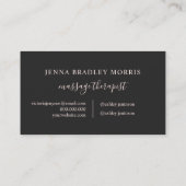 モダンマッサージセラピスト赤面ピンク 名刺 (裏面)