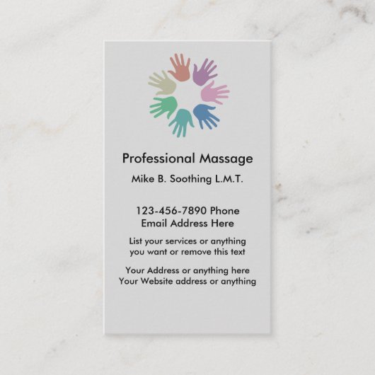 モダンマッサージ名刺 名刺 (正面)