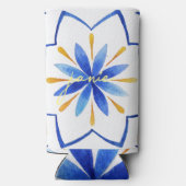 モダンマッチング ブライド バチェロレッテパーティー | モロッカンタイル スリム缶クーラー (裏面)