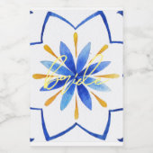 モダンマッチング ブライド バチェロレッテパーティー | モロッカンタイル ワインラベル (シングルラベル)