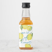 モダンマッチング MOH バッチパーティー | レモン リキュールボトルラベル (正面)