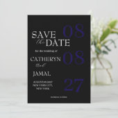 モダンマットブラック ミニマル Save The Date セーブザデート (スタンド正面)