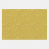 モダンママとベビーのサファリ動物のベビーシャワー ラッピングペーパーシート (正面2)