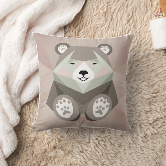 モダンママベアジオメトリック クッション (ブランケット)