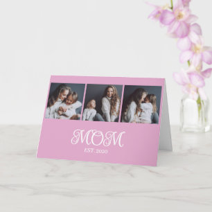 モダンママ 3枚の写真で母の日を祝う カード