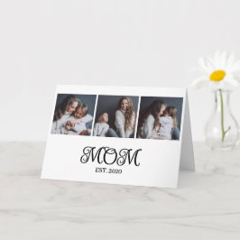 モダンママ 3枚の写真で母の日を祝う カード
