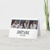 モダンママ 3枚の写真で母の日を祝う カード (正面)