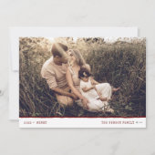 モダンマミニマルーカメリーーレッドホリデーカード シーズンカード (正面)