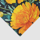 モダンマリゴールド水彩模様 薄葉紙 (詳細)